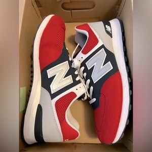 New Balance 574 - Size 13 - Red/Navy Blue/White